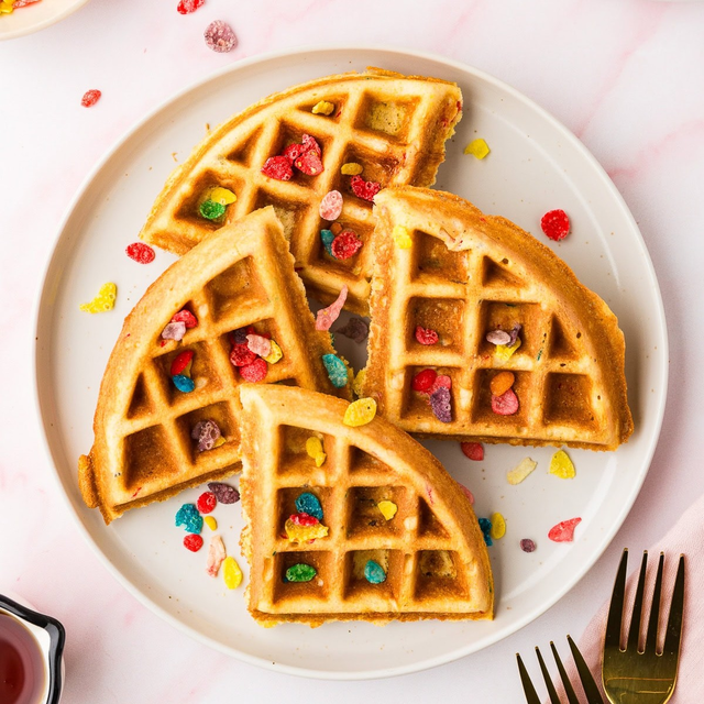 Fruity Pebble Waffle.